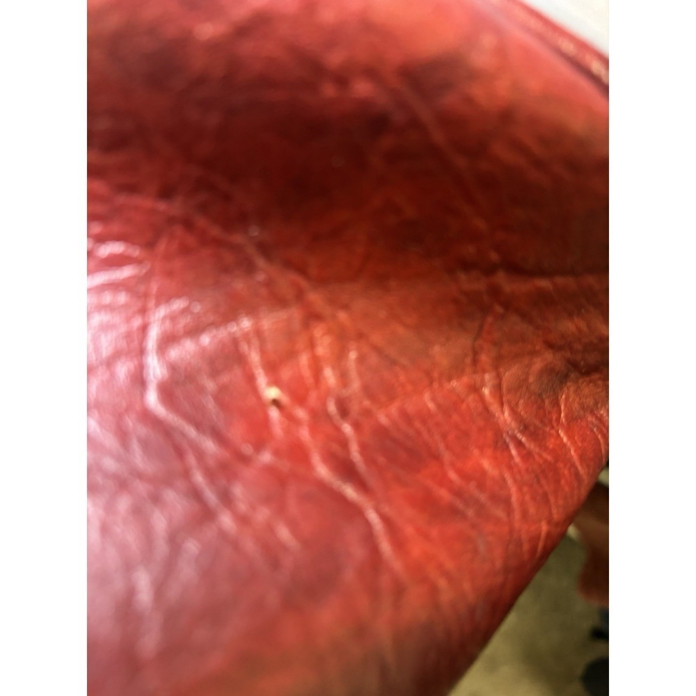 Samsonite Burgundy Leather Crossbody Shoulder Bag Vintage Organizer Purse Carry - Picture 7 of 8